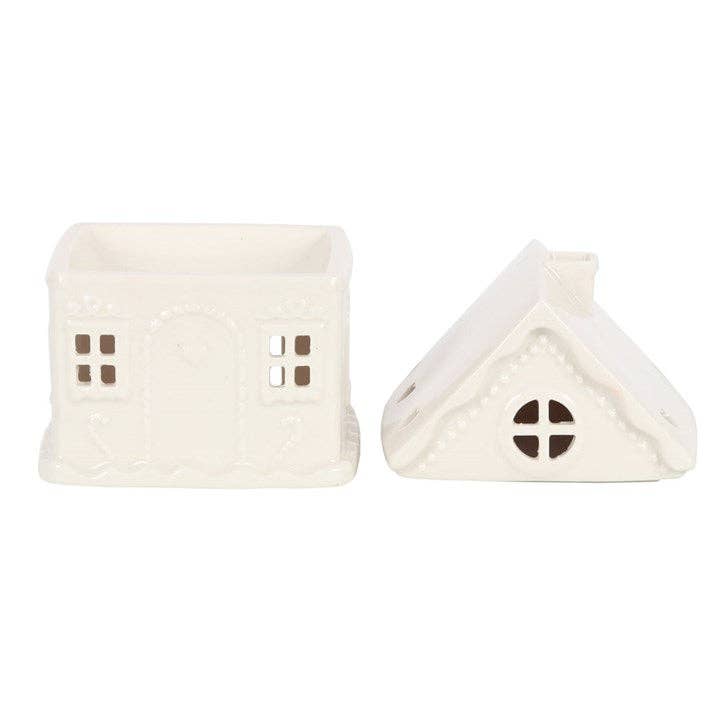 White Christmas Gingerbread House Oil or wax melt burner