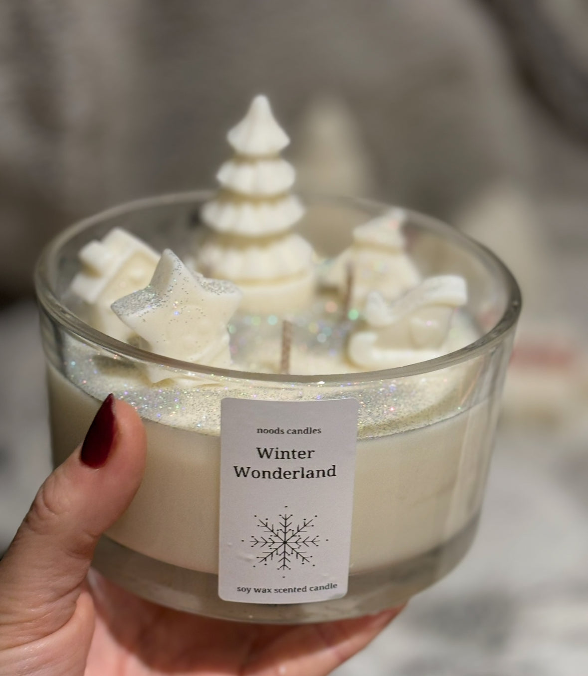 White Winter Wonderland 3 wick Scented Soy Wax Candle 450g