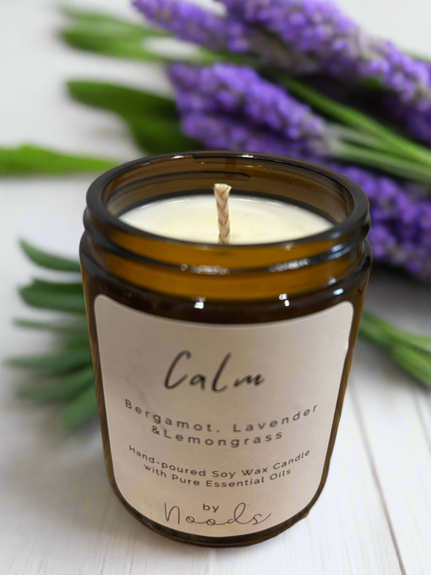 Apothecary Calm Aromatherapy Candle: Hand Poured Soy Wax with Essential Oils