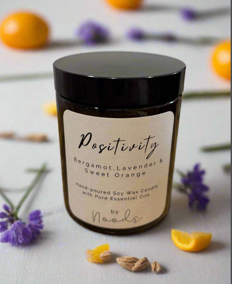 Apothecary Positivity Aromatherapy Soy Wax Pure essential oils Bergamot, Lavender and Sweet Orange