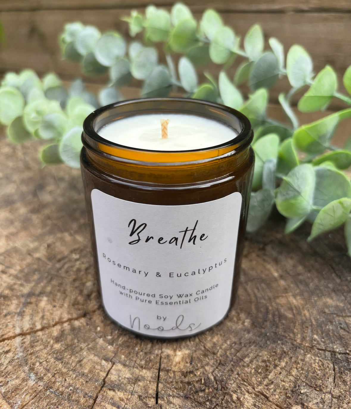 Apothecary Breathe Aromatherapy Candle β hand poured Soy Wax with Pure Essential Oils - Rosemary & Eucalyptus