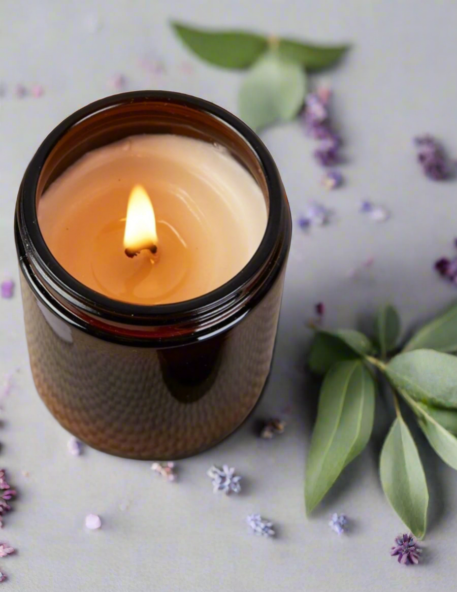 Apothecary Relax Meditation Aromatherapy Candle – hand poured Soy Wax with Pure Essential Oils - relaxing wellness and mood changing