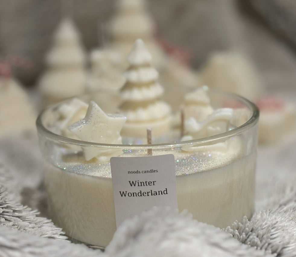 White Winter Wonderland 3 wick Scented Soy Wax Candle 450g