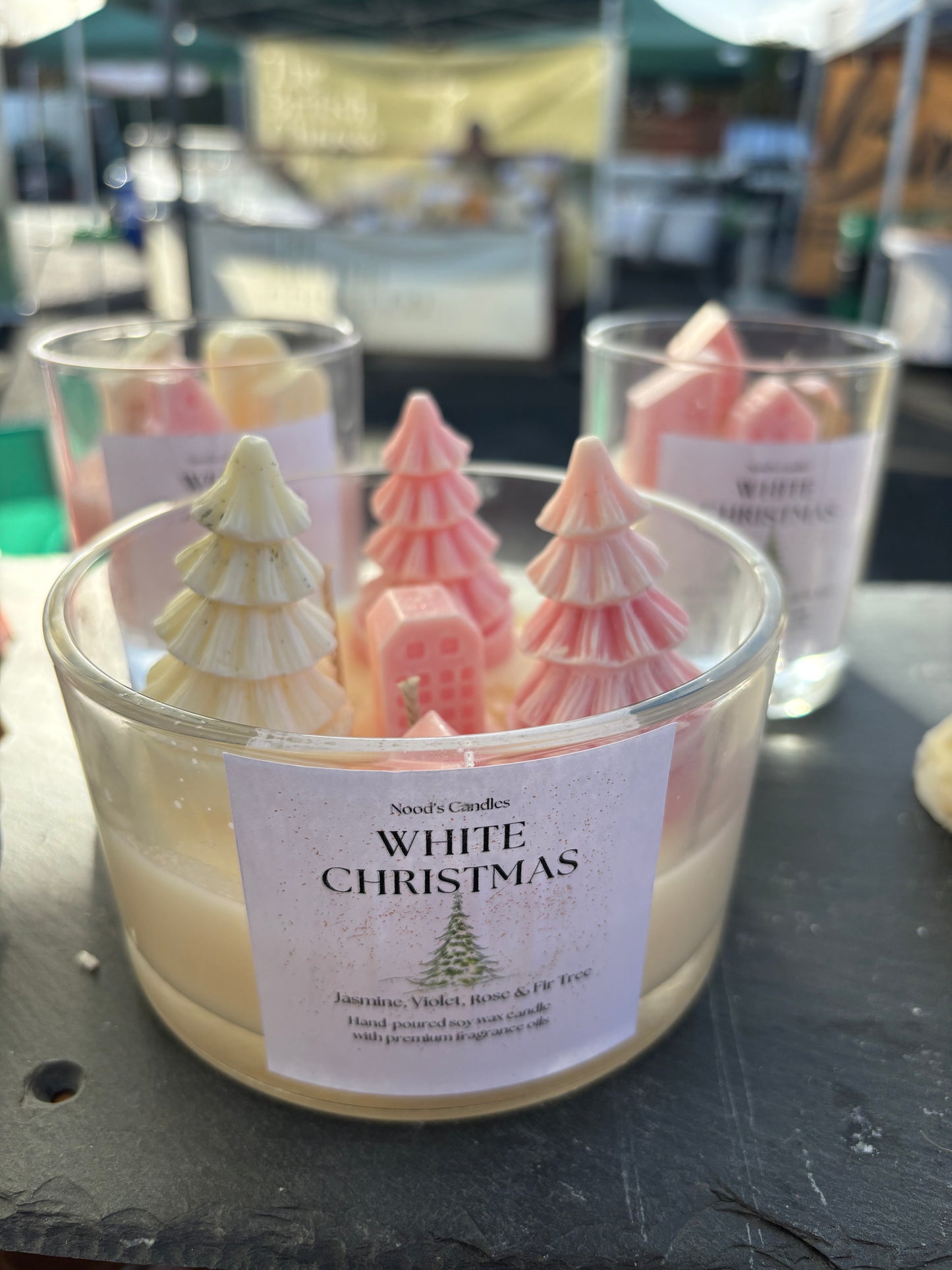 Pink Winter Wonderland 3 wick Scented Soy Wax Candle 450g