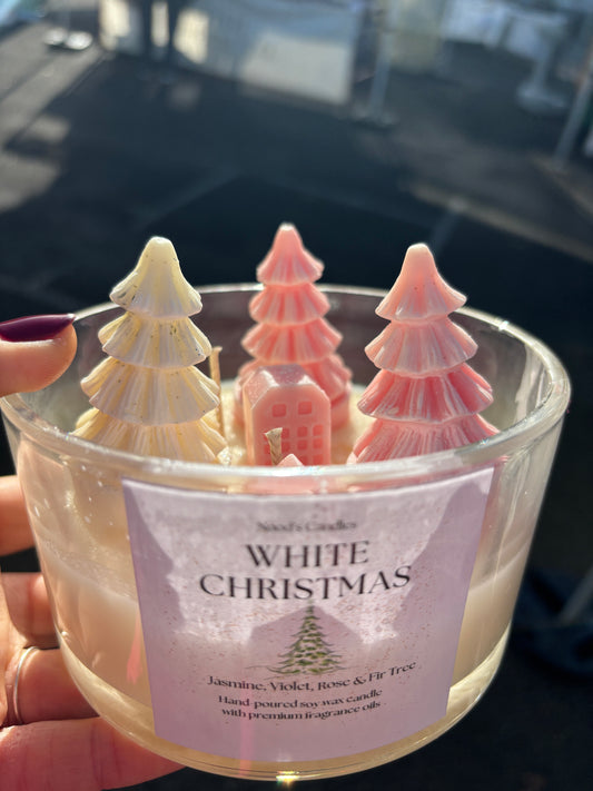 Pink Winter Wonderland 3 wick Scented Soy Wax Candle 450g