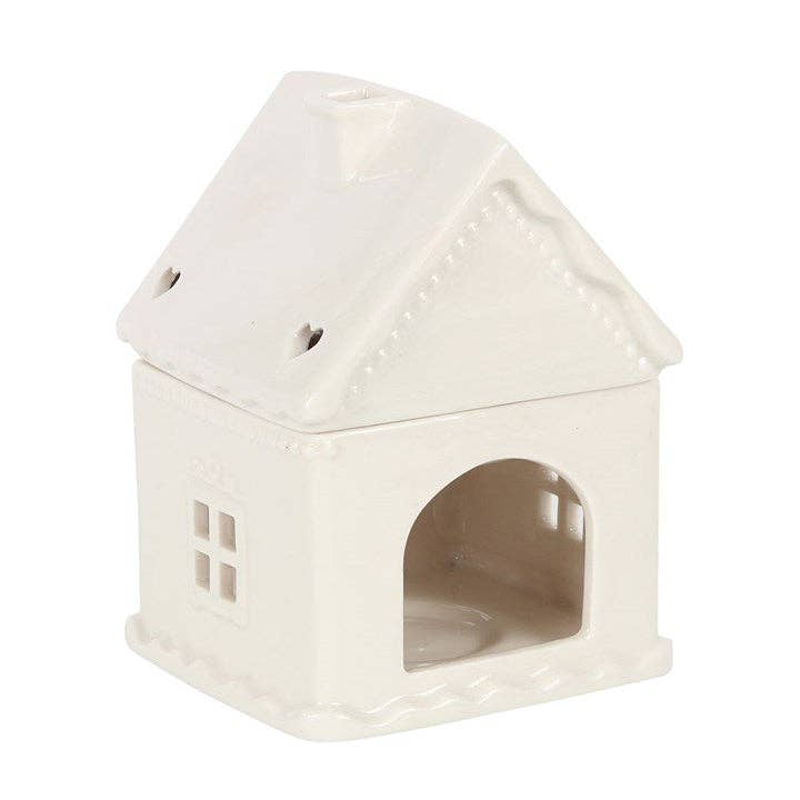 White Christmas Gingerbread House Oil or wax melt burner