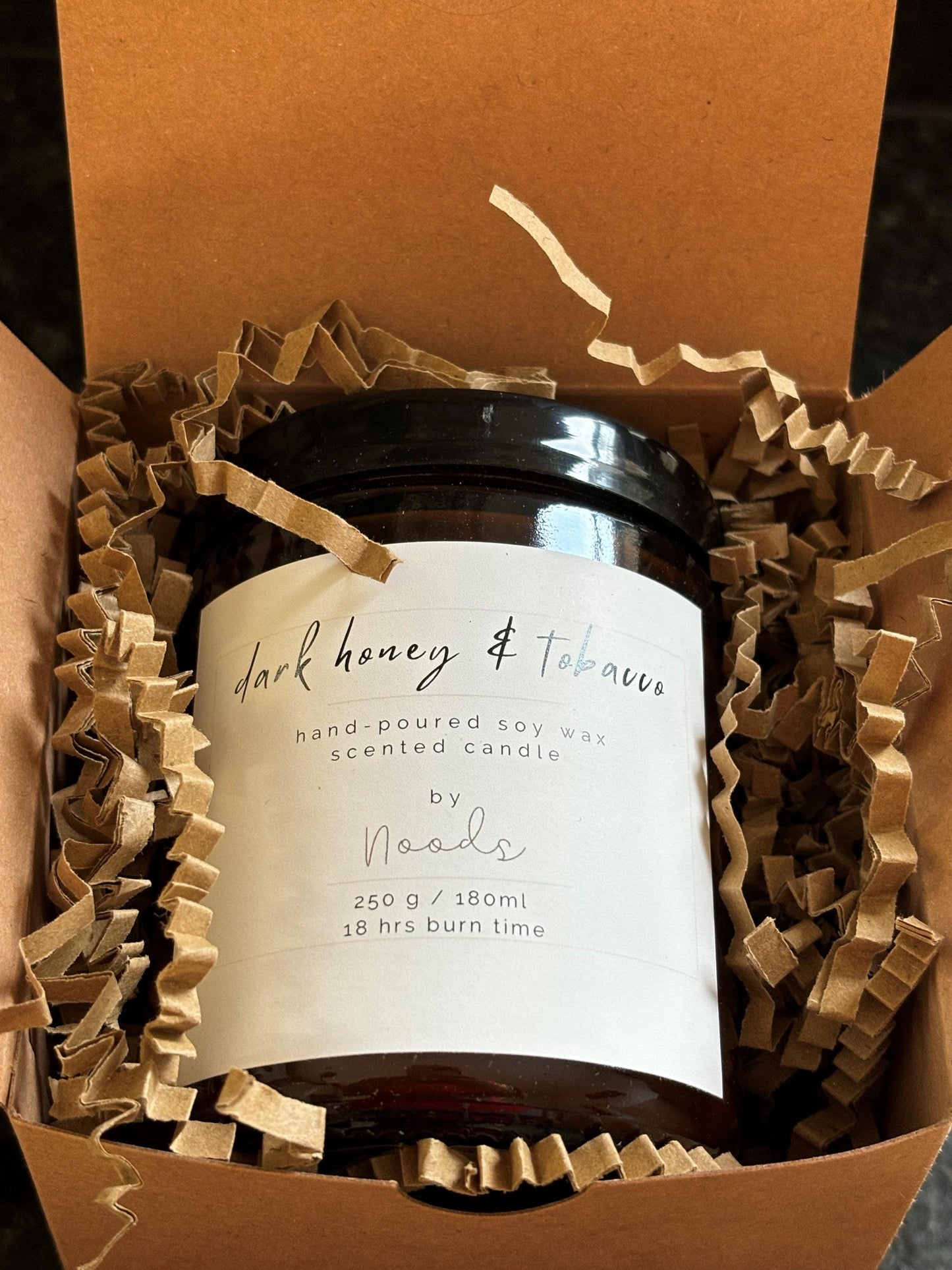 Apothecary Luxury Dark Honey and Tobacco Scented Soy Wax Candle
