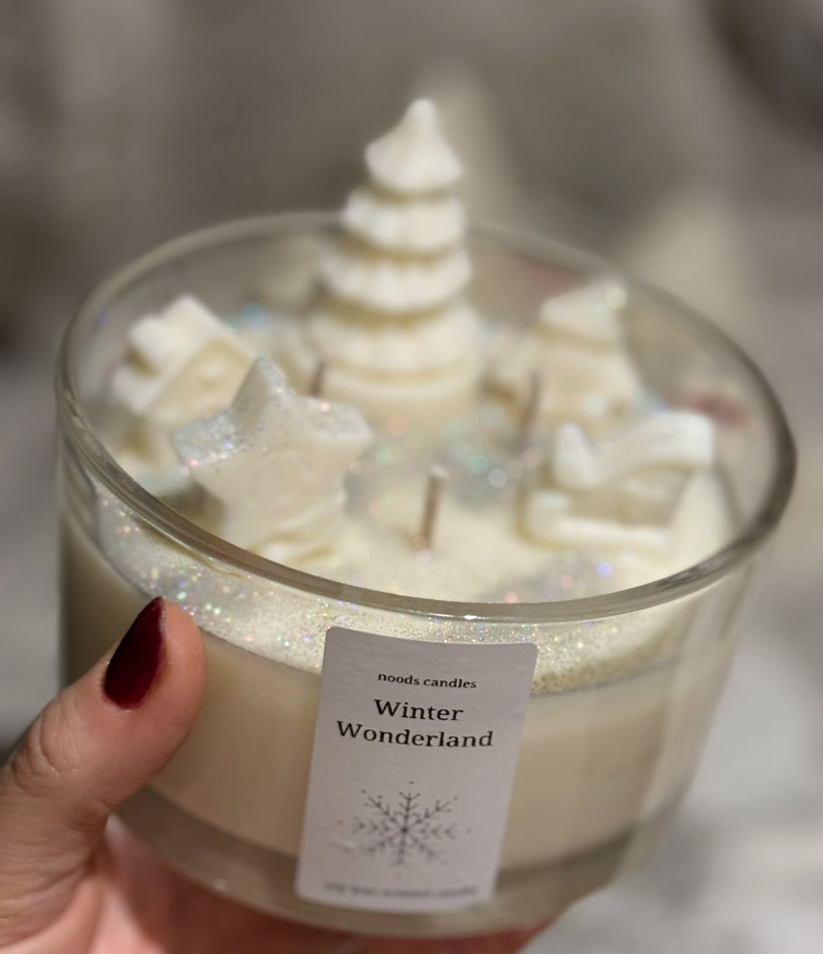 White Winter Wonderland 3 wick Scented Soy Wax Candle 450g
