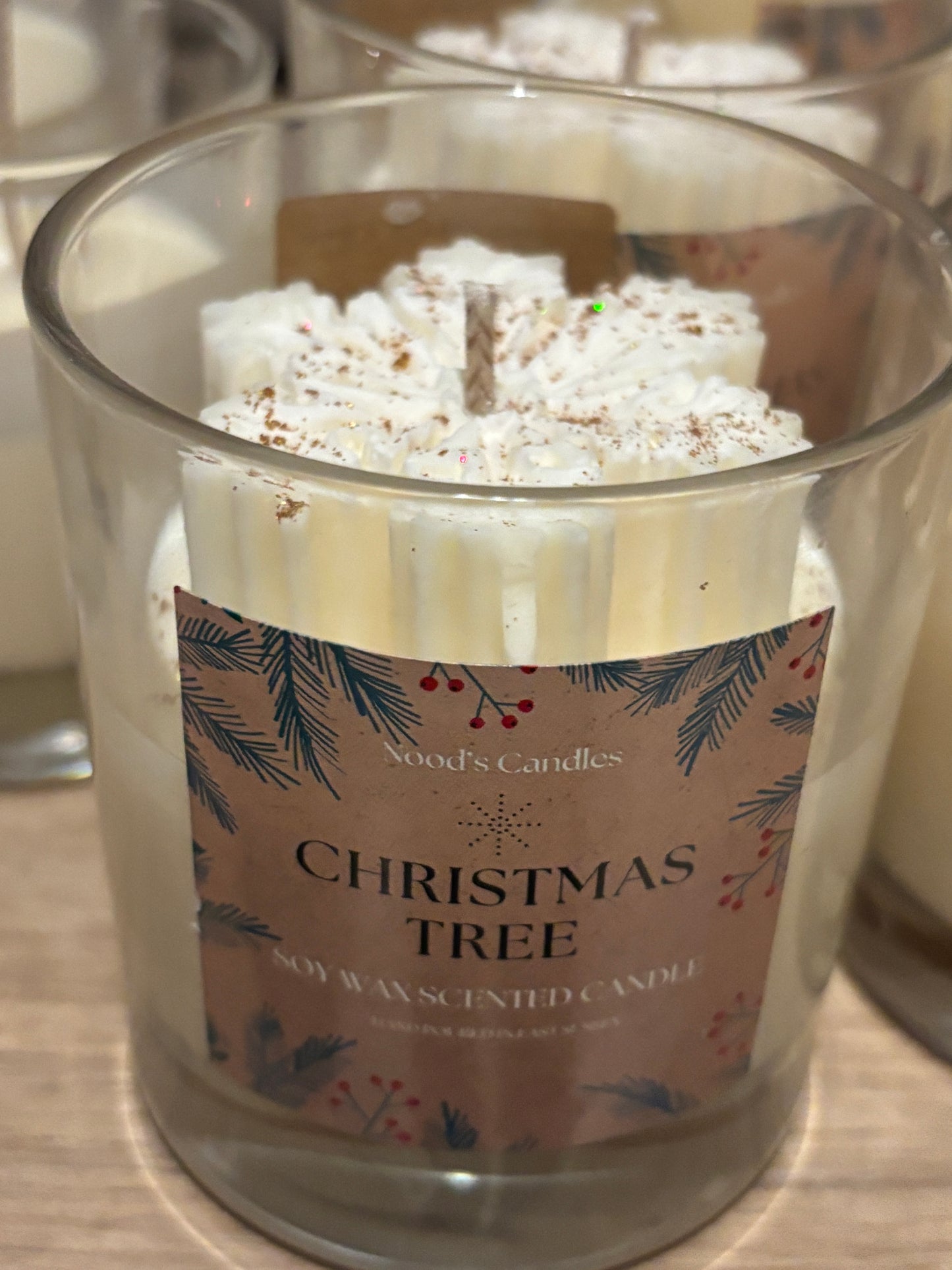 Hand-poured Snowflake Christmas Soy Wax Candle Autumn Winter Home Décor, Cosy Fall with Pure essential oils