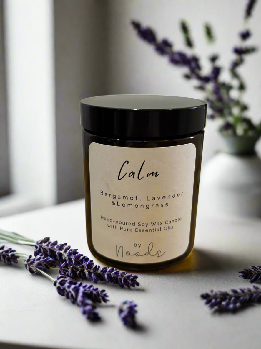 Apothecary Calm Aromatherapy Candle: Hand Poured Soy Wax with Essential Oils