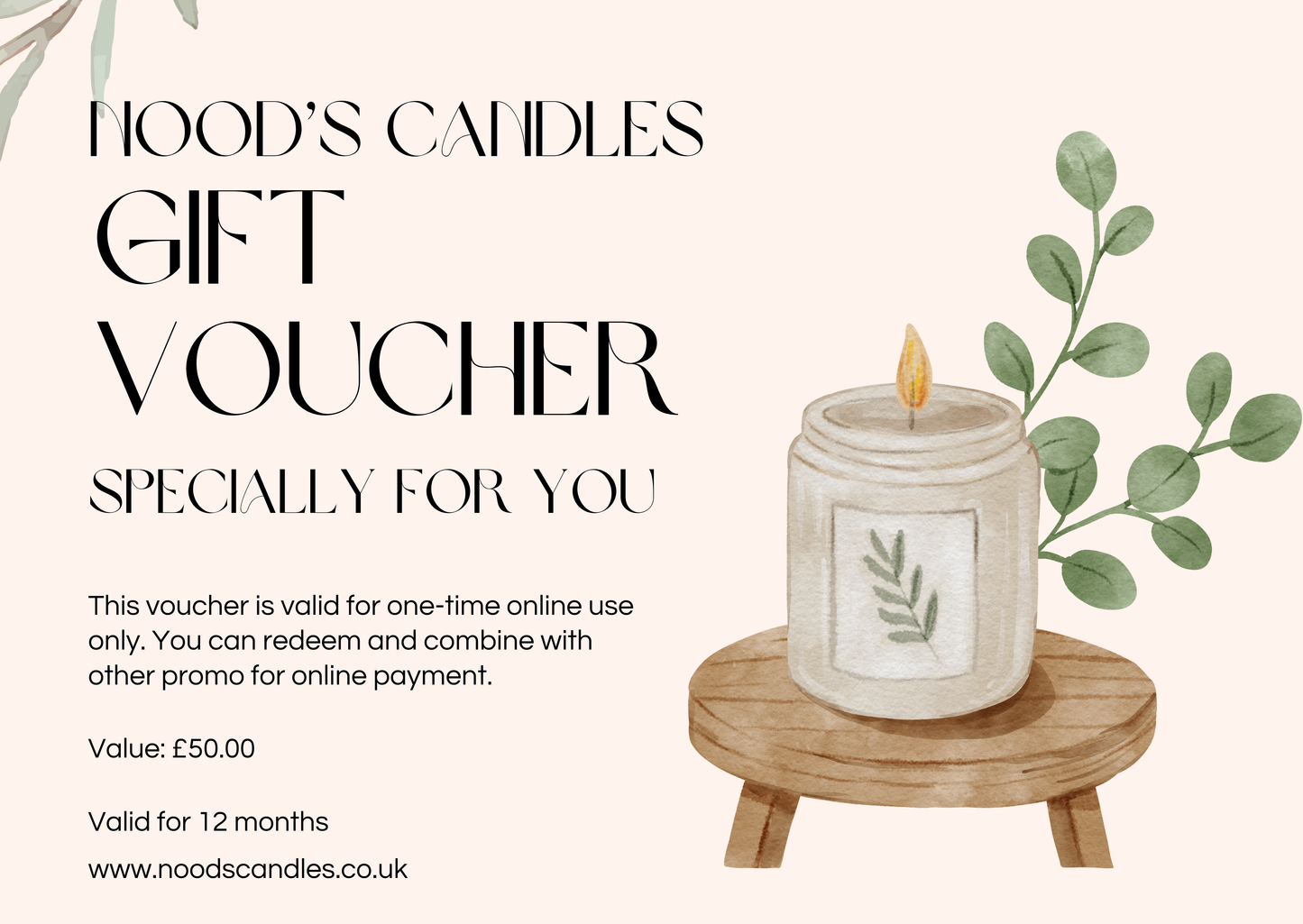 Nood's Candles Gift Voucher