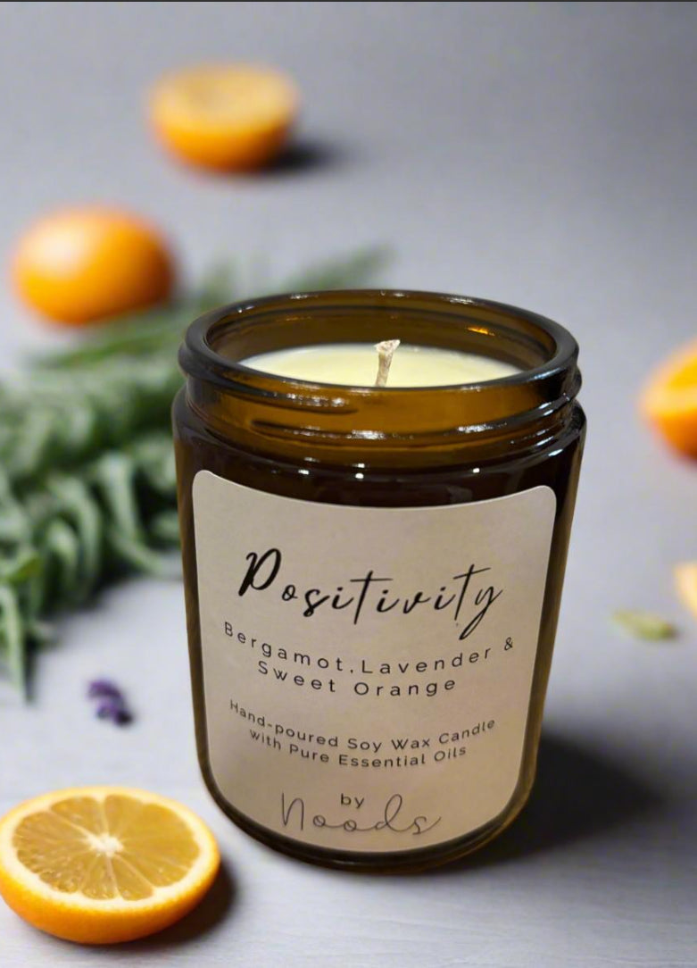 Apothecary Positivity Aromatherapy Soy Wax Pure essential oils Bergamot, Lavender and Sweet Orange