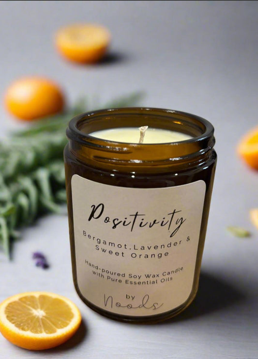 Apothecary Positivity Aromatherapy Soy Wax Pure essential oils Bergamot, Lavender and Sweet Orange