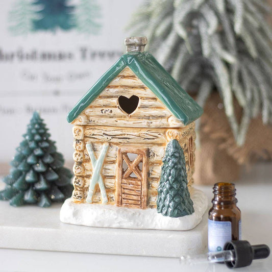 Winter Cabin Ski Chalet Oil or Wax Melt Burner
